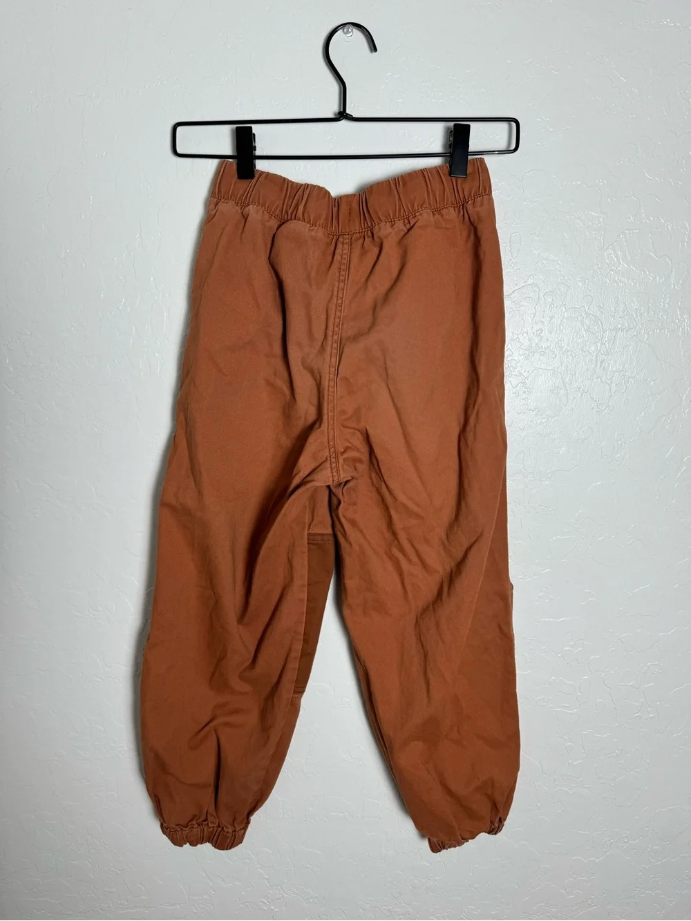 H&M Kids Twill Loose Fit Reinforced Knee Terracota Brown Red Clay Joggers